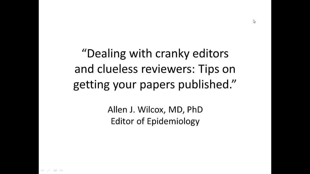 Dealing with cranky editors and clueless reviewers: Tips on getting your paper published.
